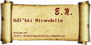 Bükki Mirandella névjegykártya